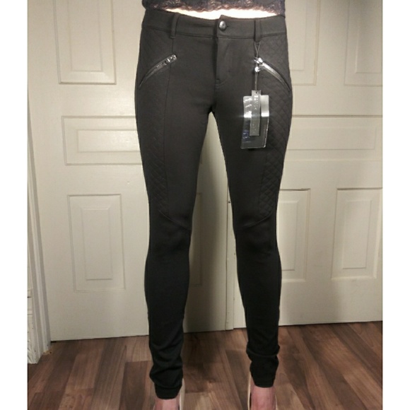 NWT sz. 11 Ponte knit moto leggings skinny pants - Picture 2 of 7